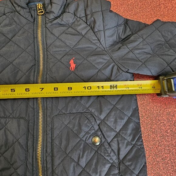 Polo Ralph Lauren Navy Quilted Full Zip Jacket 2T Preppy Toddler Play Coat - Picture 7 of 11